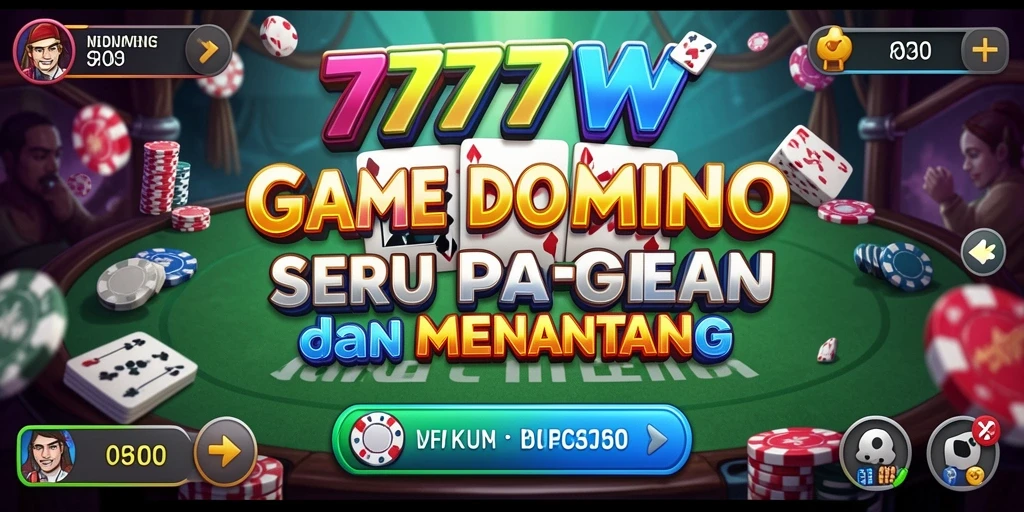 Tampilan gameplay menarik dari 7777W dengan gaya domino.