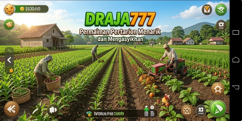 Gameplay menarik DRAJA777 dengan aktivitas pertanian yang menyenangkan.