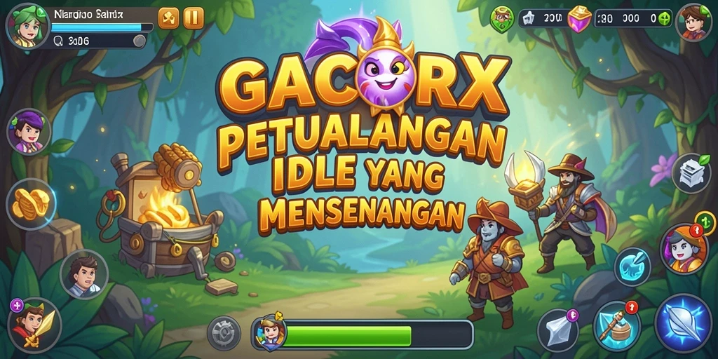 Tampilan gameplay GACORX yang mengasyikkan dengan elemen Idle.