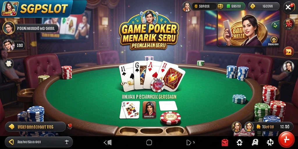 Tampilan gameplay Poker yang seru di SGPSLOT